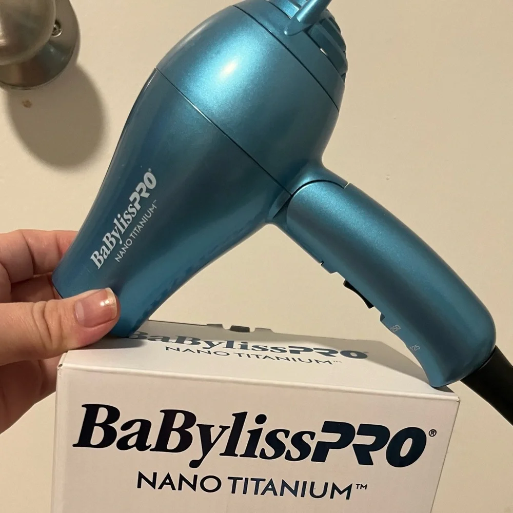 BaBylissPRO Nano Titanium Blue Travel Hair Dryer - Picture 1 of 6